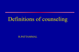 Definitions of Counselling