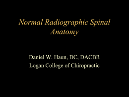 Normal Radiographic Anatomy Pelvis and Lumbar Spine