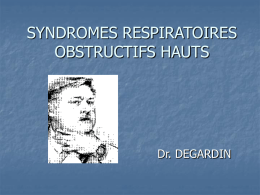 syndromes respiratoires obstructifs hauts - Archive-Host