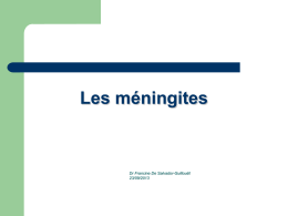 Meningite2013 - ifsi du chu de nice 2012-2015