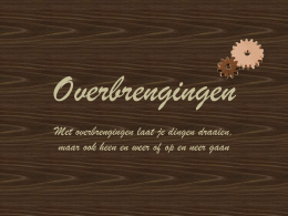 Overbrengingen - Clzvaklokalen.nl