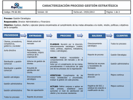 caracterización proceso gestión estratégica