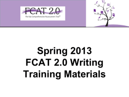 FCAT 2.0 Writing
