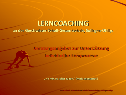 LERNCOACHING - Zukunftsschulen NRW