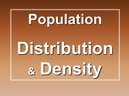 population distrib and density