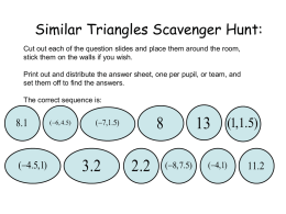 Activity: Scavenger Hunt – Distance and Midpoint