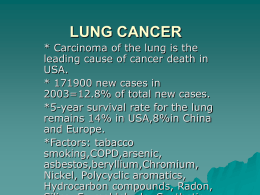 LUNG CANCER - UMF IASI 2015