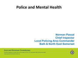 Police and Mental Health - Bath and North East Somerset Council