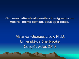 Georges Malanga - Réseau international de recherche sur l