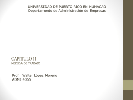 MEDIDA DE TRABAJO - Universidad de Puerto Rico en Humacao