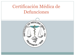 Certificación Médica de Defunciones