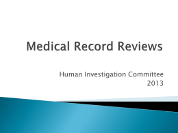 Medical Record Review