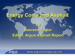 Nasreen Tasker – Energy Costs and Asphalt