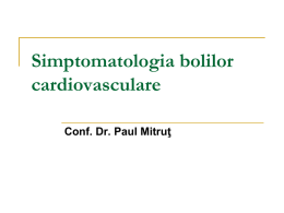 Simptomatologia bolilor cardiovasculare