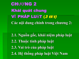 Chuong 2. Khai quat chung ve Phap luat