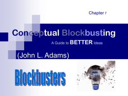 Conceptual Blockbusting - Rowan University