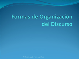Formas de Organización del Discurso