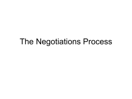 5 The Negotiations Process