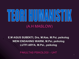 TEORI HUMANISTIK_Maslow