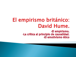 El empirismo británico. David Hume