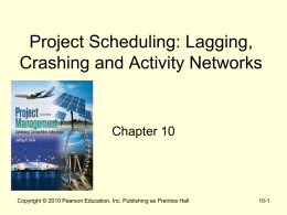 Lagging, Crashing and Activity Networks