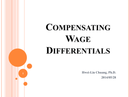 Compensating Wage Differentials