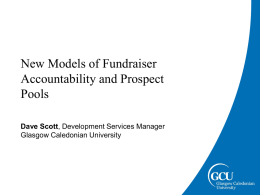 New Models of Fundraiser Accountability and Prospect Pools