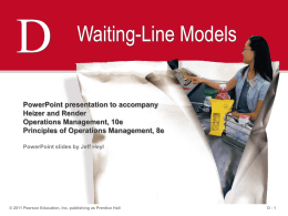 Module D. Waiting-Line Models