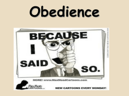 Obedience - WordPress.com