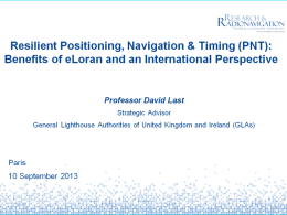 Resilient Positioning, Navigation & Timing (PNT)