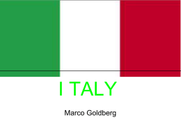 Italy - 4th Grade Culture Study