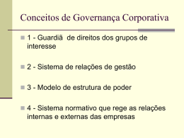 Conceitos de Governança Corporativa