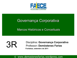 Marcos Históricos da Governança Corporativa