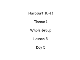 Lesson 3: Day 5