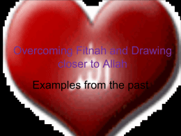 Overcoming Fitnah and Drawing closer to Allah