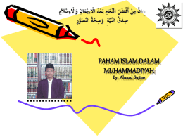 Faham MA`had Muhammadiyah.