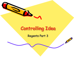 Controlling Idea