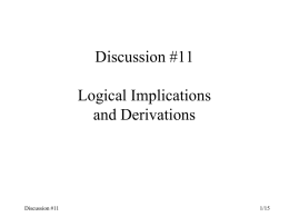 11-Logical Implications & Derivations