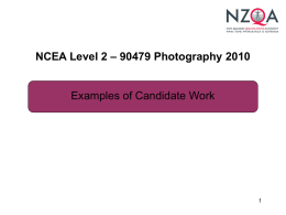 NCEA Level 2 - Photography 2010 Exemplars