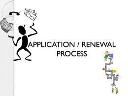 Application Renewal Process