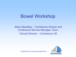 Bowel Workshop - Continence UK