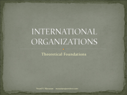 INTERNATIONAL ORGANIZATIONS-theory