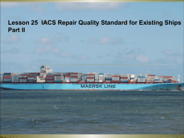 Lesson 25 IACS repair standard II