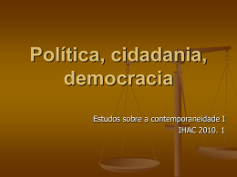 Política, cidadania, democracia - Arte interativa