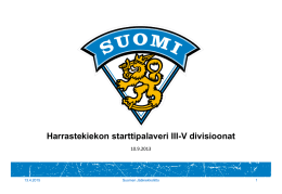 III - V Divisioonat - Suomen Jääkiekkoliitto