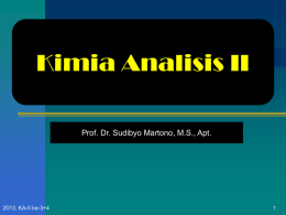 KIMIA ANALISIS II - Farmasi Carbon 2012