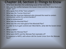 Chapter 18, Section 1: Things to Know