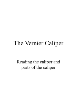 The Vernier caliper - Centennial College