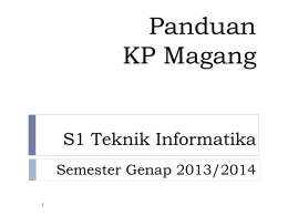 Kerja Praktek (KP) - Magang Fakultas IT Maranatha