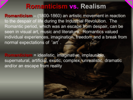 Romanticism vs. Realism PPT